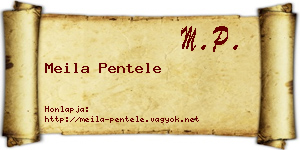Meila Pentele névjegykártya